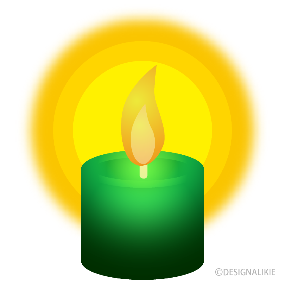 Green Candle Light