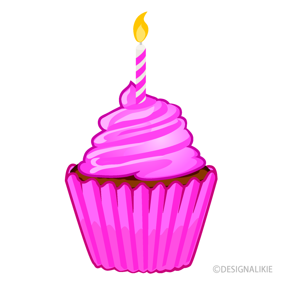 Pink Birthday Cupcake