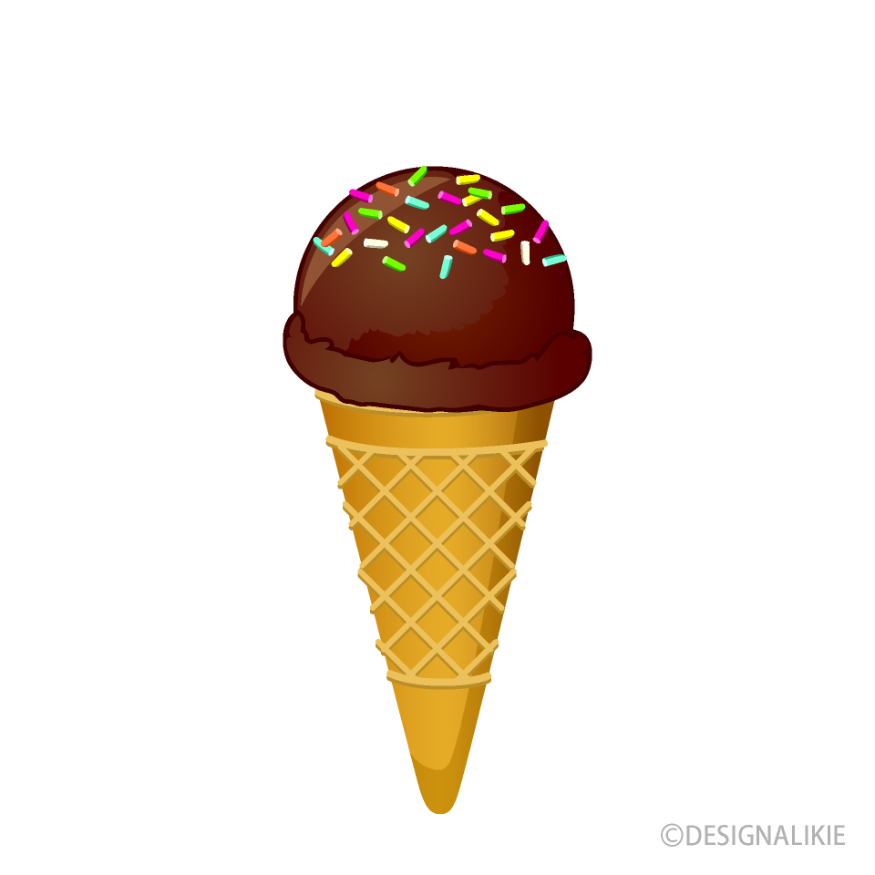 Helado de Chocolate con Chispas Rosa