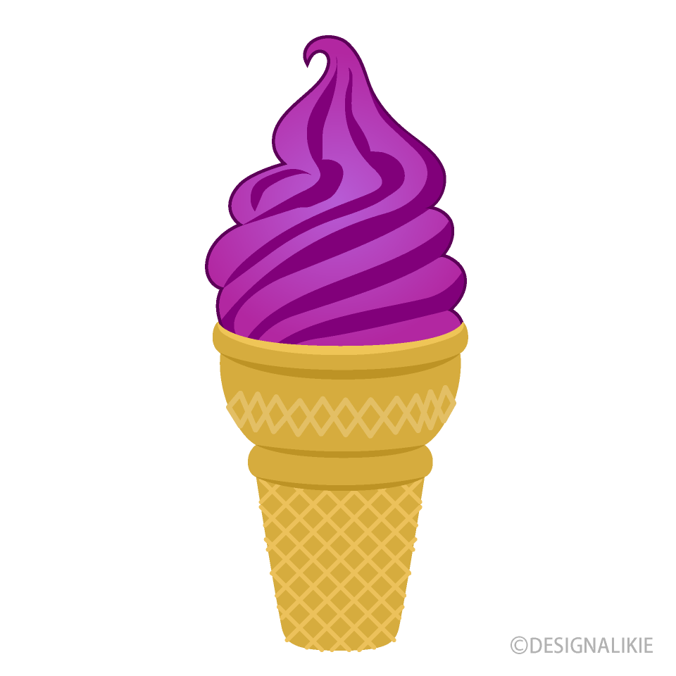 Purple Soft Serve Ice Cream