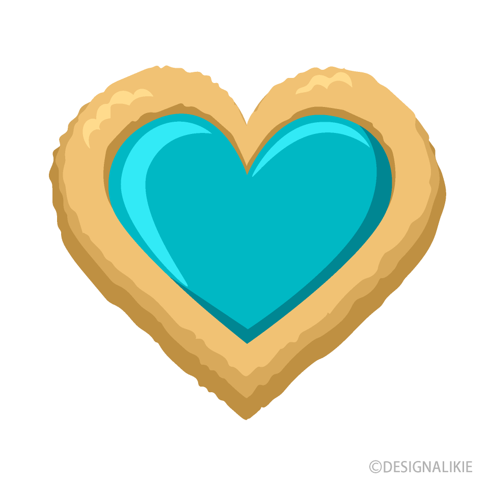 Blue Heart Cookie