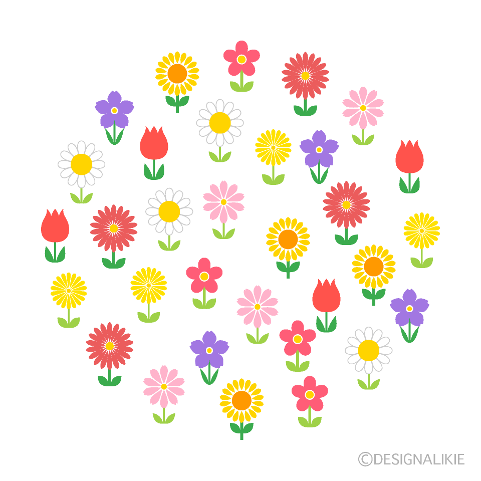 Cute Wildflowers Circle