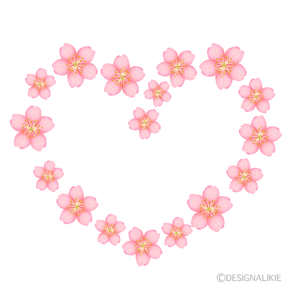 Cherry Blossom Heart Wreath