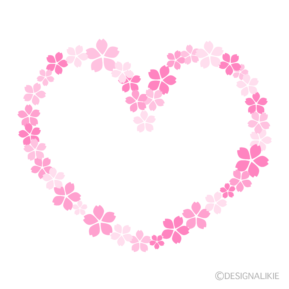Cute Cherry Blossom Heart Wreath