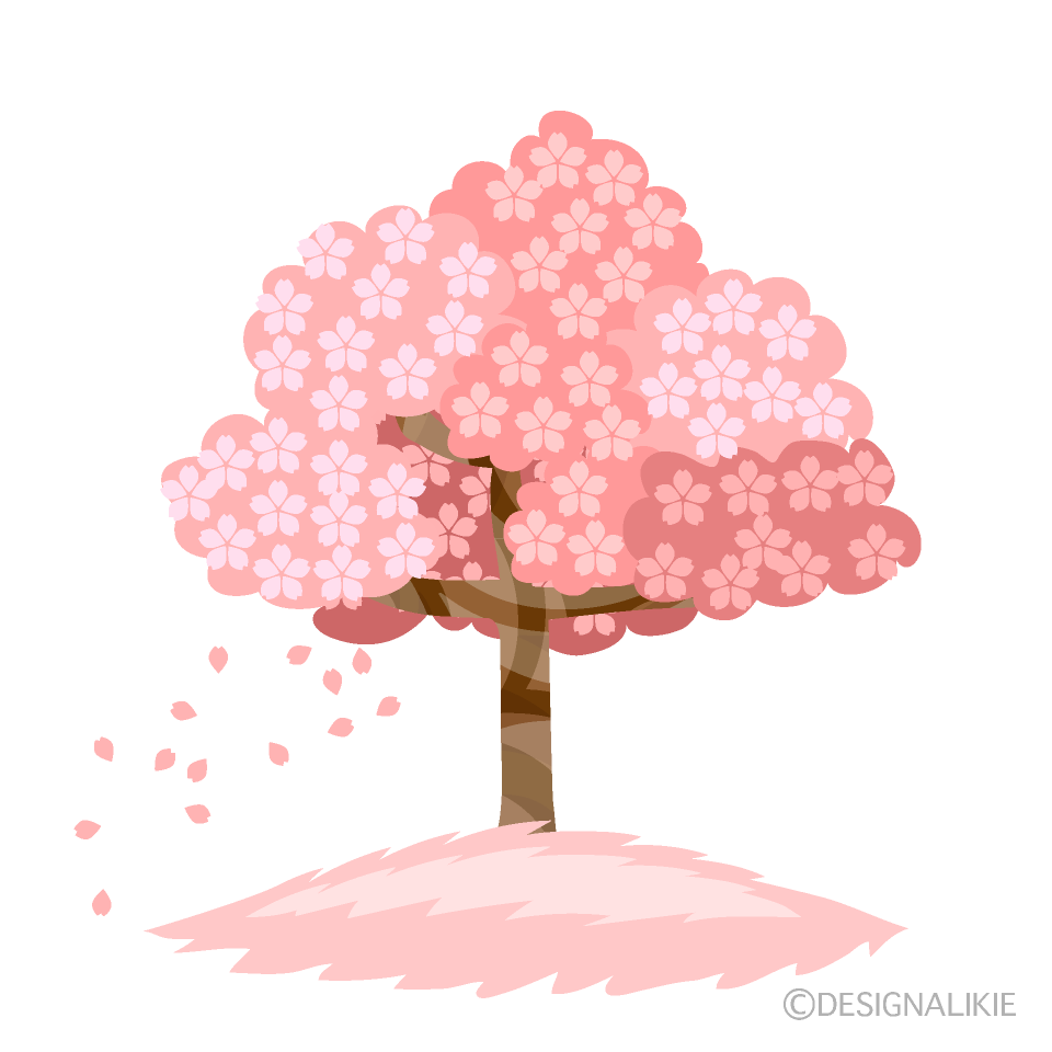Cute Cherry Blossom Tree with Falling Petals