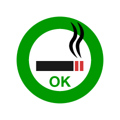Señal de zona de fumadores