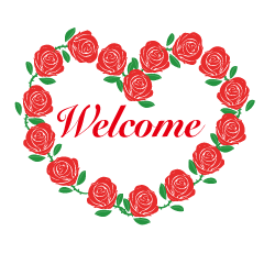 Red Rose Heart Welcome