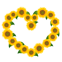 Sunflower Heart Wreath