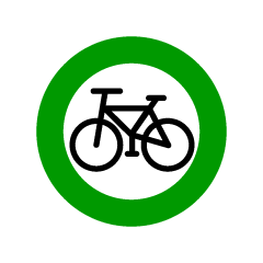 Señal de zona de bicicletas