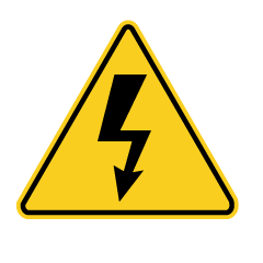 Señal de peligro de descarga eléctrica