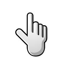 Símbolo de la mano apuntando hacia arriba