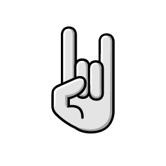 Símbolo de la mano de roca