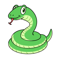 Serpiente Verde Enrollada