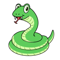 Serpiente Verde Sonriente