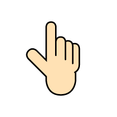 Hand Point Up Sign