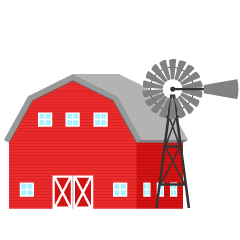 Barn and Windmill