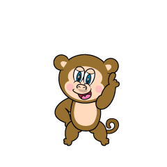 Monkey holding a finger