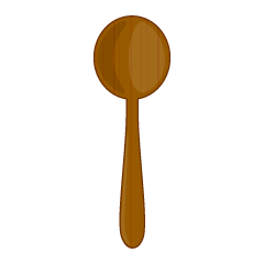 Brown Wood Spoon