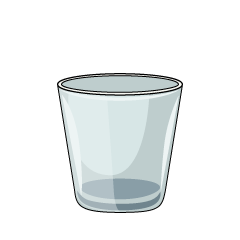 Drawing Short Glass Cup