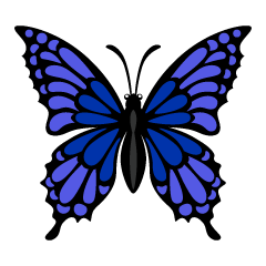 Blue Navy Butterfly