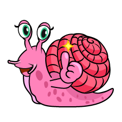 Thumbs up Pink Snail