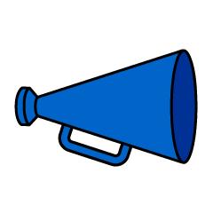 Simple Blue Megaphone