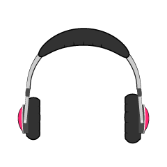 Pink Headphone