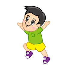 Boy Running and Jumping