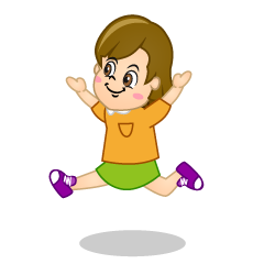 Girl Running and Jumping