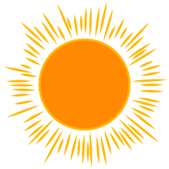 Simple Shining Orange Sun