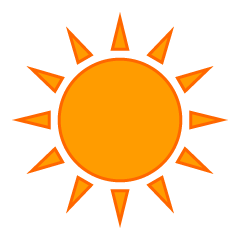 Sol Naranja Brillante
