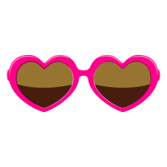 Pink Heart Sunglasses