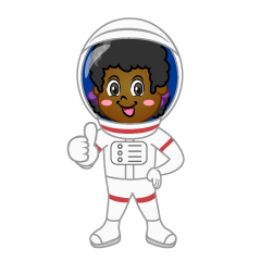 Girl Astronaut Thumbs Up