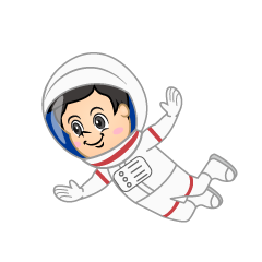 Boy Astronaut Floating