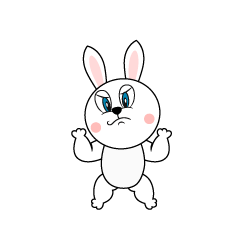 Conejo enojado