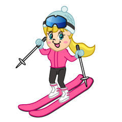 Girl Skiing