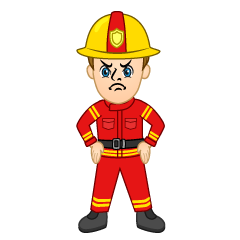 Angry Red Firefighter