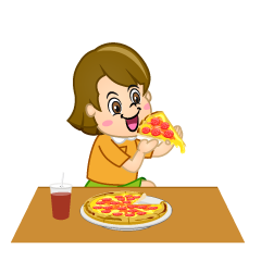 Niña Comiendo Pizza