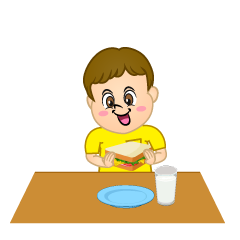 Kids Eating Sandwich