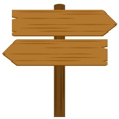 Right and Left Wood Signboard