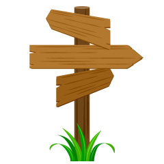 Wood Signpost with Grass