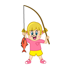 Girl Enjoy Fishing