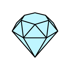 Simple Light Blue Diamond