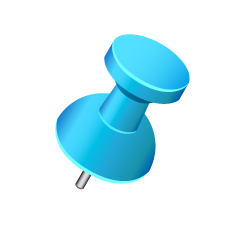 Light Blue Pushpin