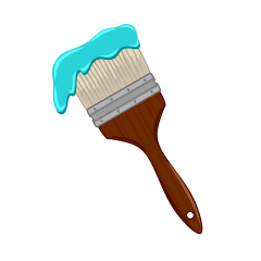 Light Blue Paintbrush