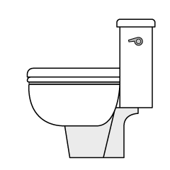 Toilet Bowl from Side