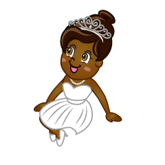 African American Bride Sitting