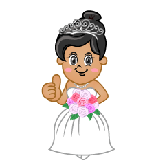 Asian Bride Thumbs Up