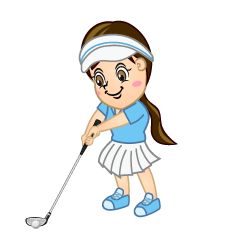 Woman Golfer Swing Shot