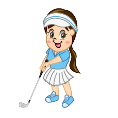 Smiling Woman Golfer